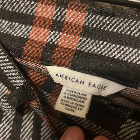 American Eagle Plaid Flared Pants - Picture 6 of 7